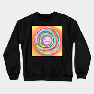 Happy Birthday Rainbow Mandala Crewneck Sweatshirt